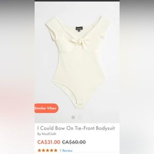 ModCloth ivory Bodysuit